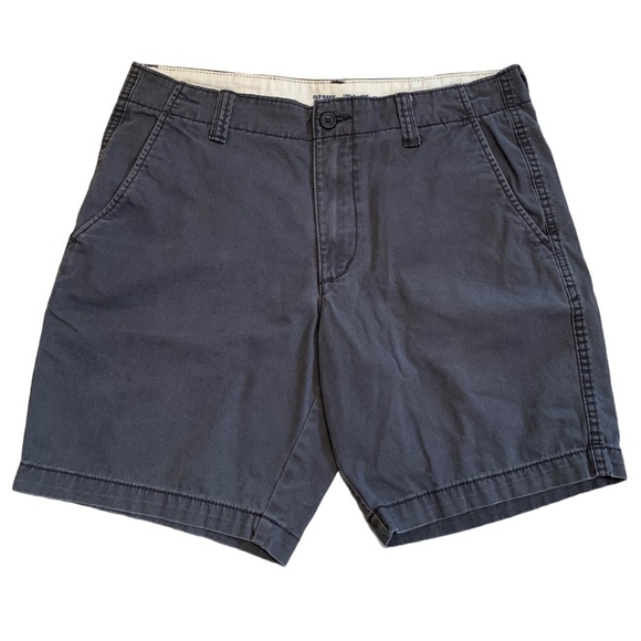 💜 Old Navy Men's Lived-In Straight Chino Shorts - Gray - Size 32 - Picture 1 of 6